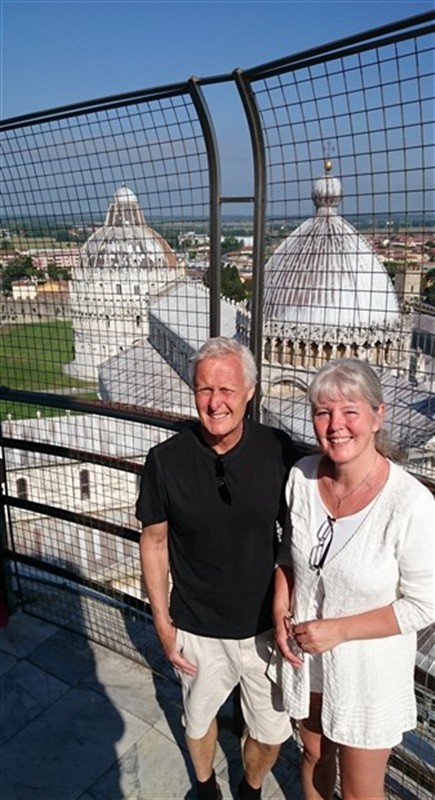 Clas och Christina Weiberg, Lutande tornet i Pisa